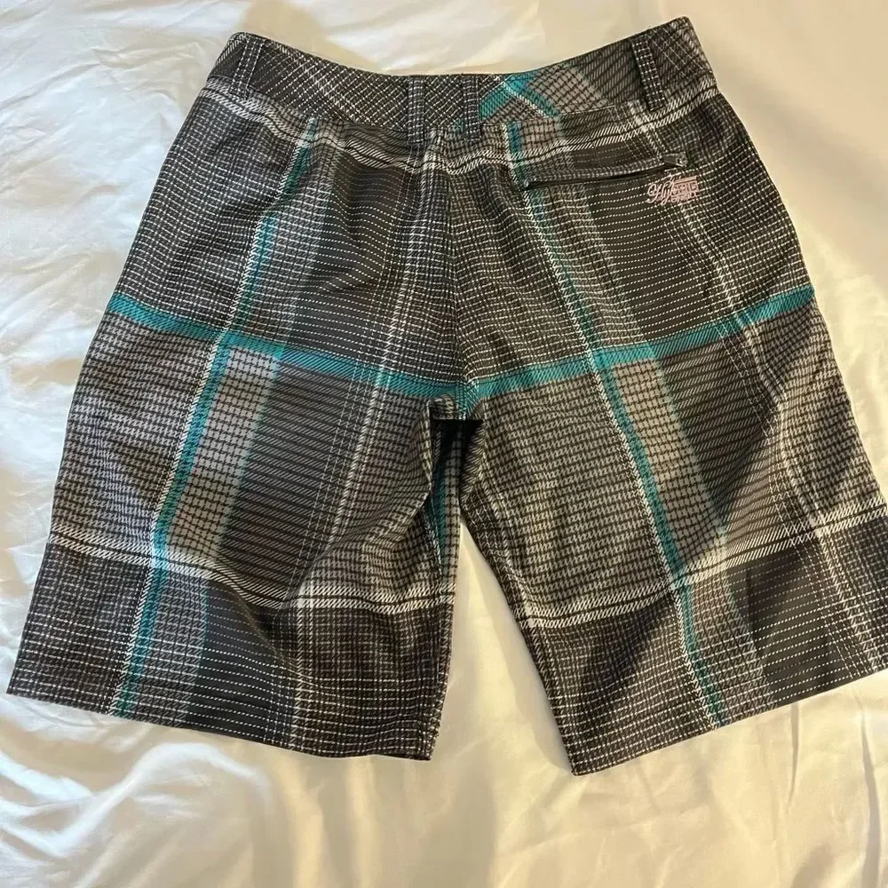 O’Neill Hybrid Plaid Board Shorts sz 31 EUC